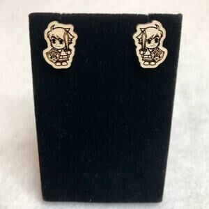 Zelda Toon Link Wooden Stud Earrings